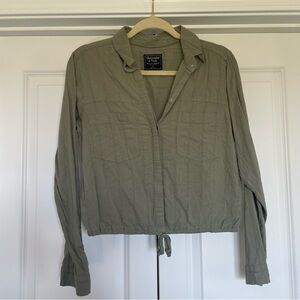 Abercrombie Tie-waist button down shirt